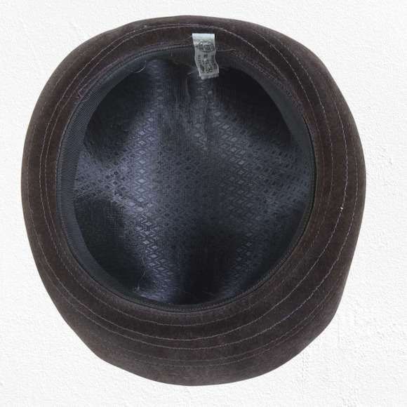 1940s Vintage Classic Brown Fur Felt Derby Bowler Hat Made in USA Union Label - Picture 7 of 7
